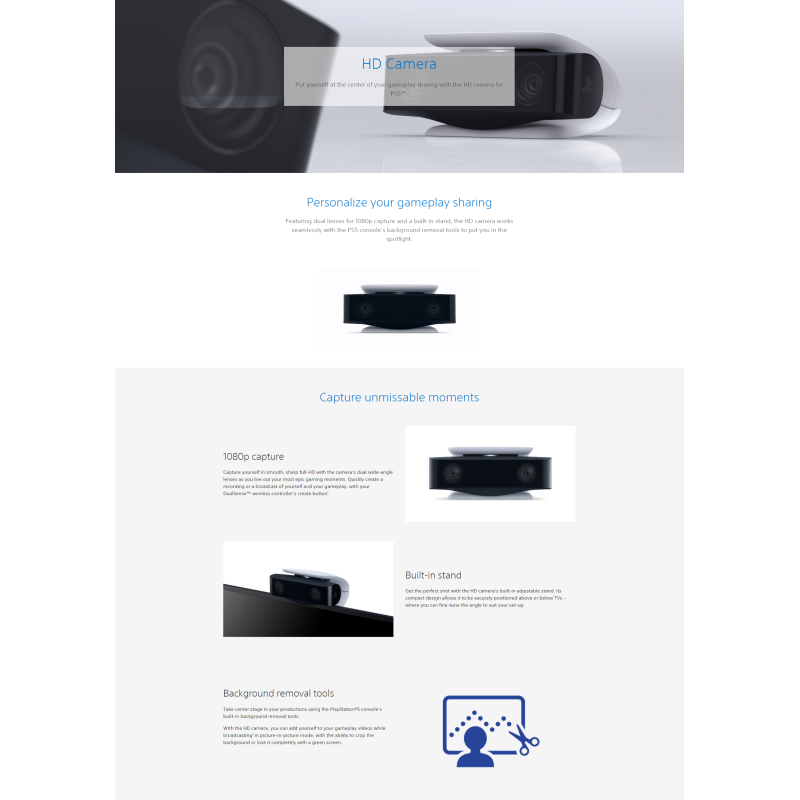 Sony PlayStation HD kamera (PS5) (streaminimui)