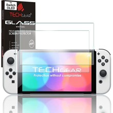 TECHGEAR 2VNT Pack Switch OLED 7" Anti-Glare GLASS Edition, TECHGEAR stikliukas/apsauga