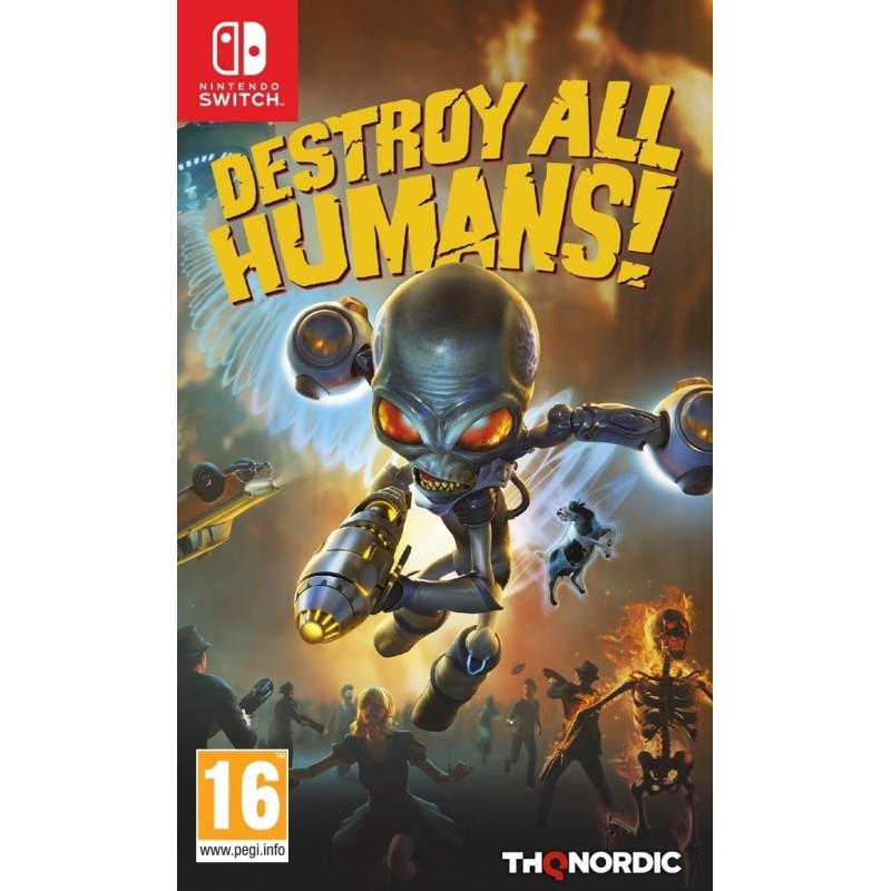 Destroy All Humans Nintendo Switch SPAUSDINTU viršeliu
