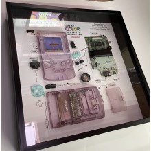 Nintendo Gameboy Original Console Display Photo Frame. Konsolės schema rėmelyje