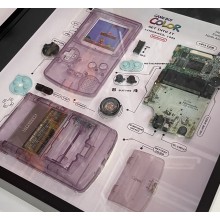 Nintendo Gameboy Original Console Display Photo Frame. Konsolės schema rėmelyje