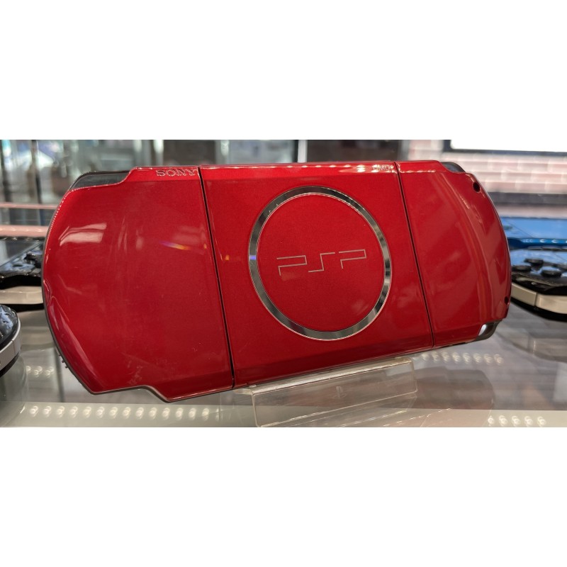 Sony PlayStation Portable PSP 3003 Red Konsolė, atrišta su 10+ žaidimais, NAUDOTA