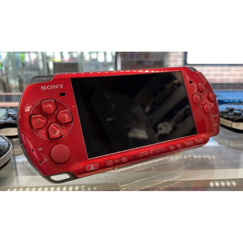 Sony PlayStation Portable PSP 3003 Red Konsolė, atrišta su 10+ žaidimais, NAUDOTA
