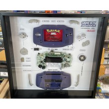 Nintendo Gameboy Advance GBA Console Display Photo Frame. Konsolės schema rėmelyje