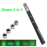 Lazeris su 5 skirtingais efektų antgaliais (5in1), pridedamos 2 AAA baterijos. Green Laser Pointer