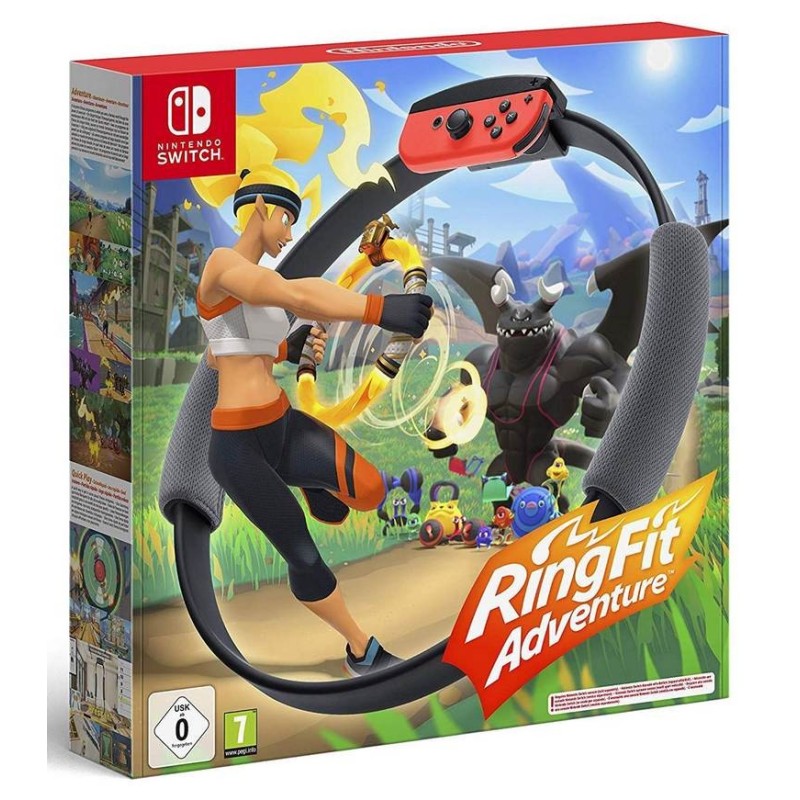 Nintendo Ring Fit Adventure žaidimo rinkinys (Leg Strap, Ring-Con, žaidimas) ne naujas