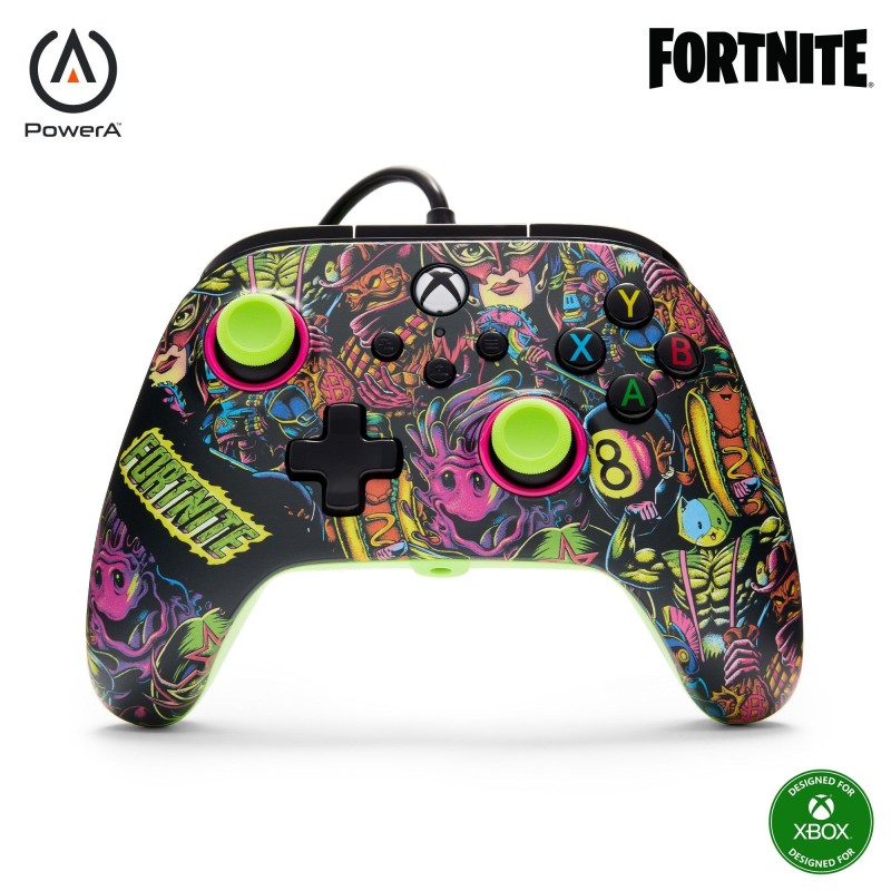 PowerA Advantage Laidinis Pultelis, Wired Controller for Xbox One/Series X|S | Fortnite Glow